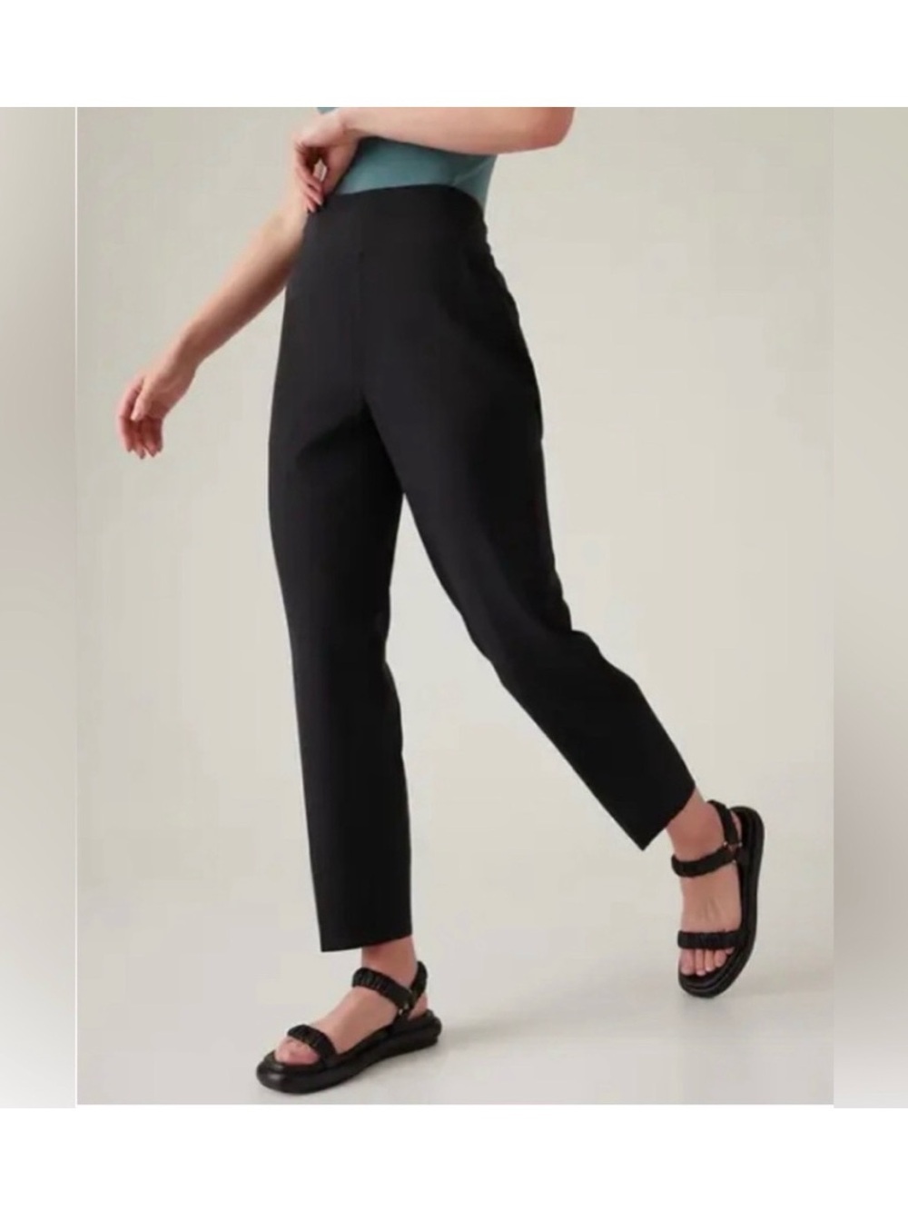 Athleta Brooklyn Ankle Black Pants High Rise Size 4